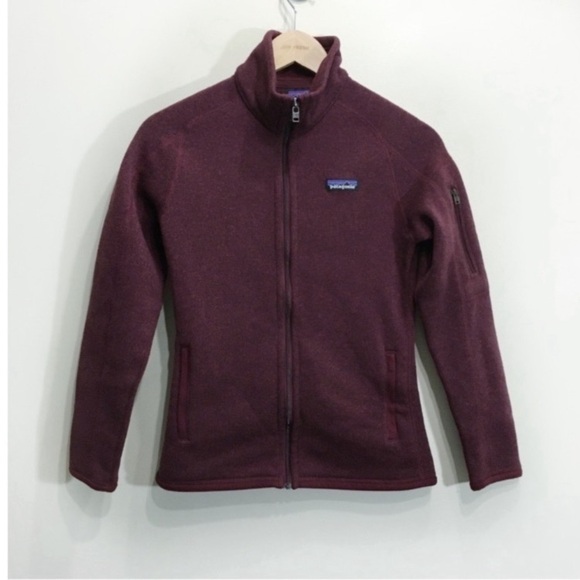 Patagonia Better Sweater Zip Up Size XS Maroon Burgundy Chicory Red - Picture 2 of 10